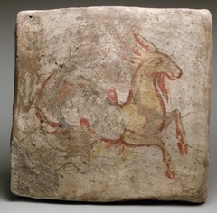 Tile with Capricorn, Yale University Art Gallery, inv. 1933.271 by Anonymous