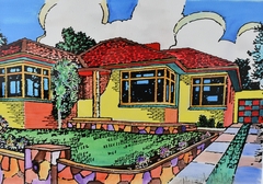 Triple Fronted Brick Veneer by Howard Arkley