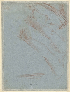 Twee studies van een arm en een kleed by Unknown Artist