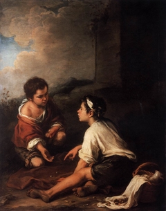 Two boys playing dice by Bartolomé Esteban Murillo