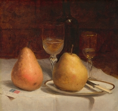 Two Pears on a Tabletop by Sanford Robinson Gifford