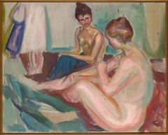 Two Seated Nudes by Edvard Munch