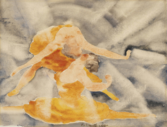 Two Women Acrobats by Charles Demuth