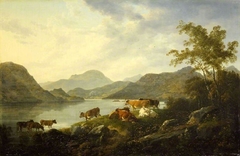 Ullswater from the foot of Gowbarrow Fell by Julius Caesar Ibbetson