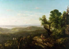 Untitled (Hudson River Landscape with Indian) by DeWitt Clinton Boutelle