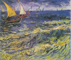 Fishing Boats at Saintes-Maries by Vincent van Gogh