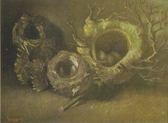 Still Life with three Birds-nest by Vincent van Gogh