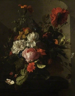 Vase of flowers by Elias van den Broeck