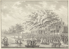 Vertrek van de Amsterdammers naar Utrecht, 1787 by Daniël Kerkhoff