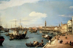 View in Venice, on the Grand Canal (Riva degli Schiavoni) by Canaletto