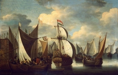 View of a Harbour by Jacobus Storck