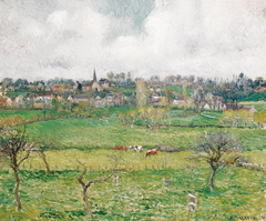 Vue de Bazincourt by Camille Pissarro