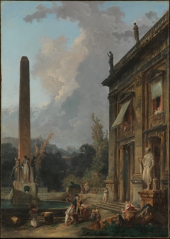 Wandering Minstrels by Hubert Robert