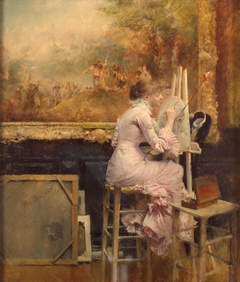 Watercolourist in the Louvre by Pascal Dagnan-Bouveret