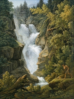 Waterfall in the Bern Highlands by Joseph Anton Koch