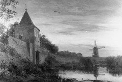 Waterpoort te Enkhuizen by Willem Bastiaan Tholen