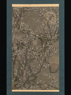 White Plum Blossoms and Moon by Itō Jakuchū