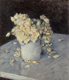 Yellow Roses in a Vase (Roses jaunes dans un vase) by Gustave Caillebotte