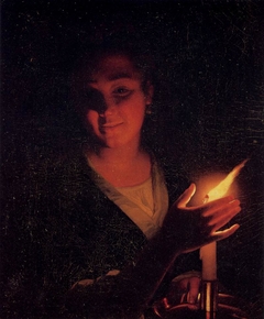 Young Girl with a Candle by Godfried Schalcken