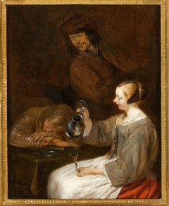 Young Woman Filling her Glass by Gerard ter Borch