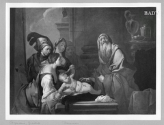 Zacharias giving the name to St. John by Giulio Carpioni