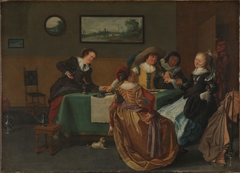 A Gentleman Visiting Courtesans by Hendrik Gerritsz Pot