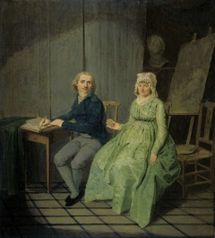 A Painter with his Wife by Wybrand Hendriks