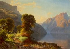 A View of a Lake in the Mountains by George Caleb Bingham