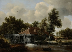 A Watermill by Meindert Hobbema