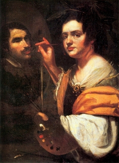 A Woman Painting a Man by Artemisia Gentileschi