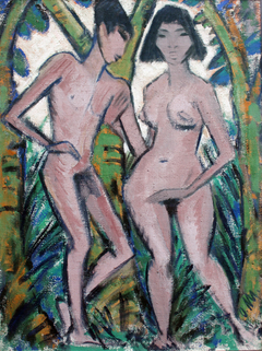 Adam and Eve by Otto Mueller