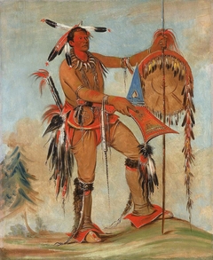 Ah-móu-a, The Whale, One of Kee-o-kúk's Principal Braves by George Catlin