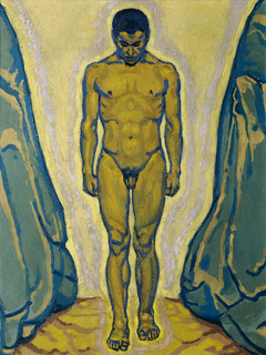 Aktstudie (gelb und blau) by Koloman Moser