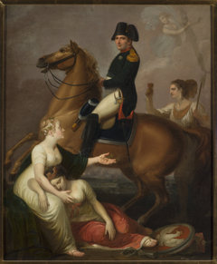 Allegorical scene with Napoleon. by Józef Peszka