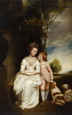 Anne, Countess of Albemarle, and Her Son by George Romney