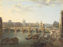 Ansicht des Pont-Neuf vom Quai de la Mégisserie in Paris by Hyacinthe de La Pegna