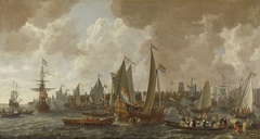 Arrival of Charles II, King of England, in Rotterdam, 24 May 1660 by Lieve Pietersz. Verschuier