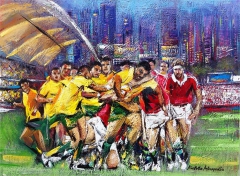 Australia v England rugby championship, at Hong Kong Stadium by Nikoletta Antonopoulou