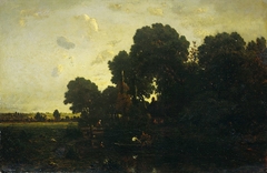 Avondschemering by Théodore Rousseau