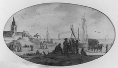 Beach View in Scheveningen by Anthonie Willem Hendrik Nolthenius de Man