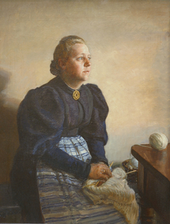 Betty Jerndorff, f. Matthison-Hansen, kunstnerens hustru by August Jerndorff