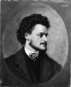 Bildnis des Malers Paul Meyerheim by Adolph von Menzel