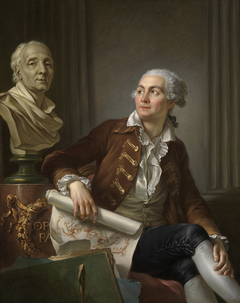 Bildnis eines Herrn mit der Büste des Denis Diderot by Jean-Simon Berthélemy