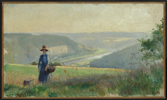 Blick in das Elbtal bei Königstein by Ludwig von Hofmann