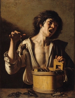 Boy Bitten by a Crayfish by Pensionante del Saraceni