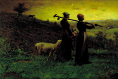 Bringing Home the New Born Lamb by Elliot Daingerfield