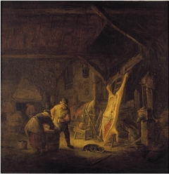 Butchered Pig in a Stable by Isaac van Ostade