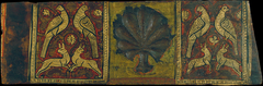 Ceiling panel with palm leaf, birds and four-legged animals by Anonymous