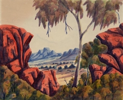 Central Australian Landscape by Wenten Rubuntja