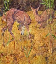 Cerf dans les roseaux by Franz Marc